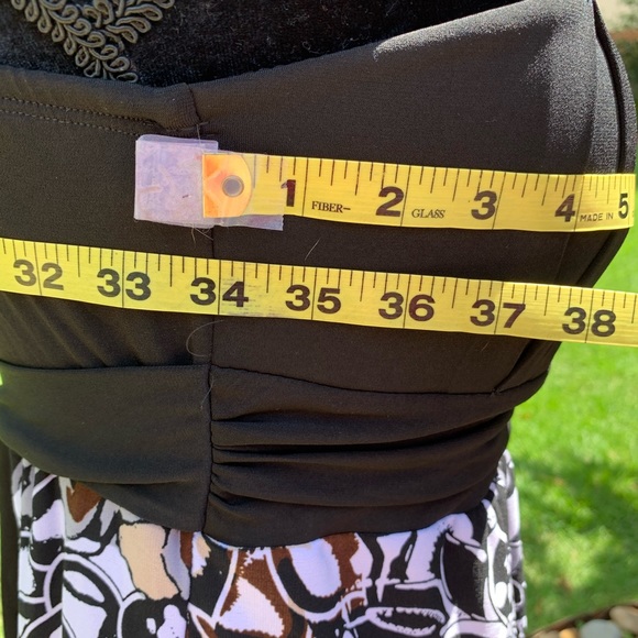 EN FOCUS STUDIO black white tropical floral print sleeveless square neck dress - Picture 8 of 9